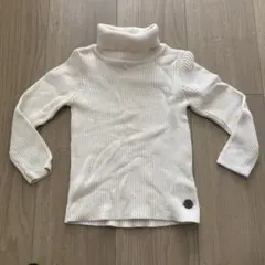 キッズ タートルネック リブニット ホワイト サイズ95 breeze