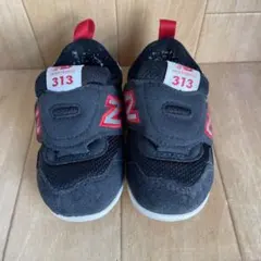 New Balance 313 ベビーシューズ 黒/赤　12センチ