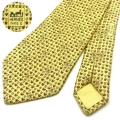 【美品】HERMES エルメス ネクタイ 極上シルク100% メンズ 花柄