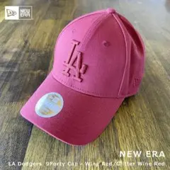 New Era★LA Dodgers 9Forty Cap ワインレッド×ラメ
