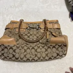 COACH コーチ シグネチャー ハンドバッグ タッセル付 Y2K 8K06 COACH 