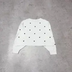 s3425 グレイル ロングTシャツ ショート丈 ハート刺繍 ボリューム袖