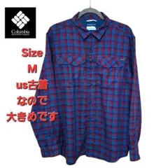 コロンビア アウトドア ネルシャツ チェック SizeM大きめです