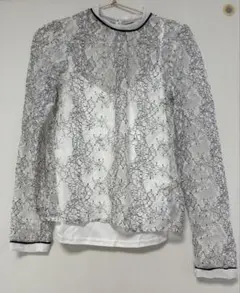 リリーブラウン Lily Brown総柄 レース ブラウス