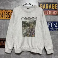 OURAY COLORADO 山岳風景プリント スウェット グレー 実寸L相当