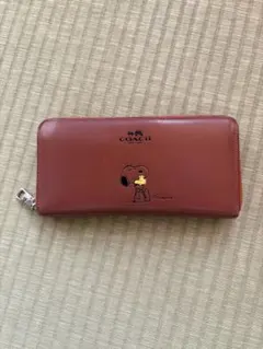 COACH スヌーピー 長財布 ブラウン