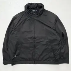 ポロラルフローレン ナイロンジャケット 黒 XXL スイングトップ 刺繍ロゴ