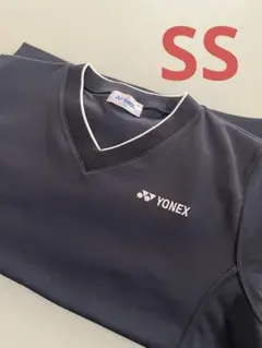 YONEX Vネックトレーナー黒SS ポリエステル100%