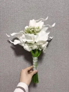 造花ブーケ ホワイト