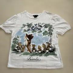 ZARA Disney Bambi プリント 半袖Tシャツ ホワイト Sのサムネイル