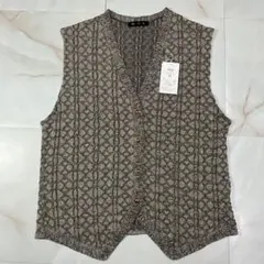 最終価格！新品タグ付き M.V.E. ニットベスト 前開き Vネック M ラメ