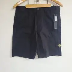 極美 黒 w32ストーンアイランド stoneisland カーゴショートパンツのサムネイル