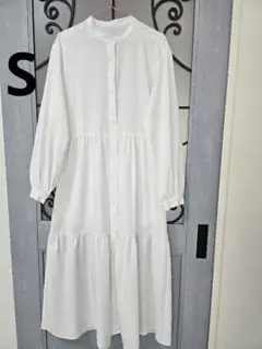 美品 GU シャツワンピース ホワイト S