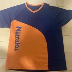 Nittaku 卓球ウェア 青とオレンジ Vネック