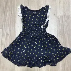 kate spade花柄ノースリーブワンピース ネイビー