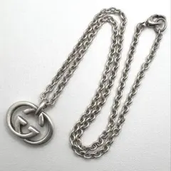 GUCCI silver インターロッキング　49.5cm 26.3 g