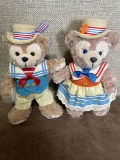ダッフィー &シェリーメイ　ぬいぐるみ バッチ　2体セット　タグ付き