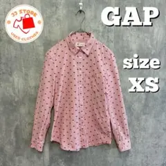GAP ストライプ✖︎柄シャツ XS