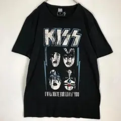 3241　KISS　バンT　ビッグプリント　半袖　Tシャツ　黒のサムネイル