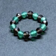 BR1130 天然石 パワーストーン ビーズリング グリーンオニキス スモーキー