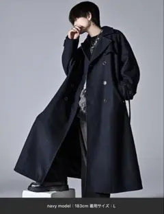 THE LONG COAT/ザロングコート　L ネイビ