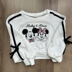 ミッキー＆ミニー　クロップドスウェットトレーナー　ミコリッド