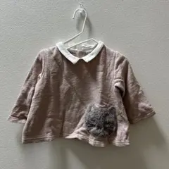 猫モチーフ付き 長袖トップス