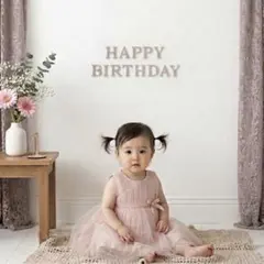 【お急ぎ便】木製 Happy Birthdayミニバナー ハッピーバースデーのサムネイル