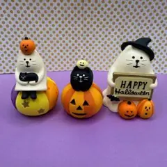 おばけにゃんこかぼちゃでまったり＆ハッピーハロウィン＆かぼちゃでまったり猫