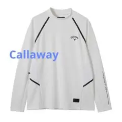 Callaway キャロウェイメンズ ゴルフ 長袖モックネックシャツ ホワイト