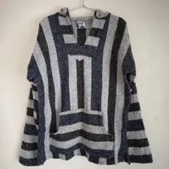 ストライプ柄メキシカンパーカー