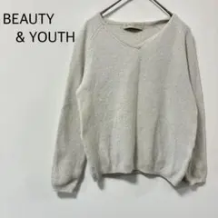 ビューティアンドユース ユナイテッドアローズ ニット Vネック 長袖 グレー