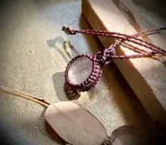 タイムセール♡ローズクォーツ♡マクラメ編みネックレス