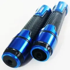 [953] ラバーグリップ 22.2mm 青 バイク ハンドル 原付 単車のサムネイル