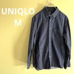 UNIQLO ユニクロ　メンズ　デニム　シャツ　M ボタンダウン