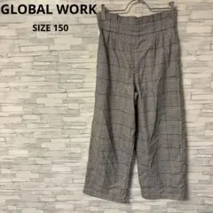 グローバルワーク　パンツ　【150】　グレー　おしゃれ　チェック柄　キッズのサムネイル