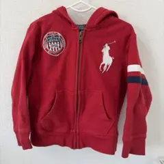 Polo by Ralph Lauren 赤パーカー 110