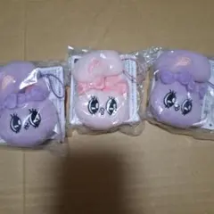 エスターバニー ミニフェイス マスコット3こセット　ピンク　パープル