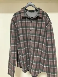 AZUL by moussy チェック柄長袖シャツ XL 赤　黒