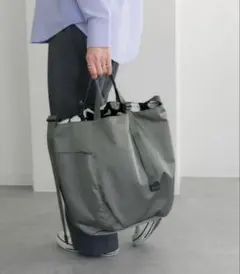 イアパピヨネ アジャスタートートバッグ グレー「ear PAPILLONNER」