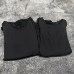 ユニクロ 超極暖 ヒートテック クルーネックT　レディース ブラック S