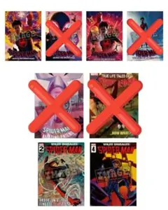 スパイダーバース くじ E賞ポスター マイルズ/グウェンほか 4点セットのサムネイル
