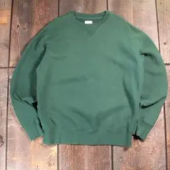 古着　GAP 前V Vガゼットスウェット　グリーン　M ギャップ