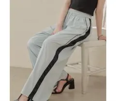 ワイドラインシャカ　ジャージ　水色