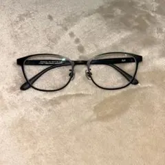 Zoff ブラック ボストン型メガネ 度なし