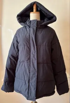 美品　ハニーズ　中綿　ダウンジャケット　紺　サイズM　フード取り外し可