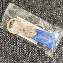 花型キーホルダー キーリング バッグチャーム 未開封 ブルー　青