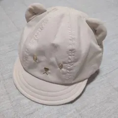 クマ耳付きベビー帽子