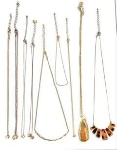 ゴールド系ネックレス ブレスレット まとめ売り 9本セット