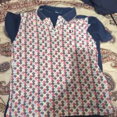 FRED PERRY パターン入りポロシャツ M